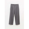 SUNFLOWER GREY MELANGE STRIPE WIDE PLEATED TROUSER
